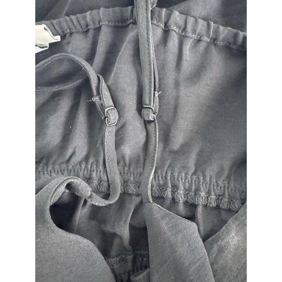 A New Day Tiered Black Maxi Dress Spaghetti Strap Tie Back Size XXL - Picture 6 of 8